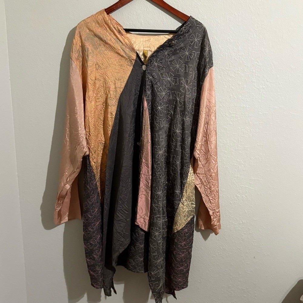 Oversized 90s Staley Gretzinger Patchwork Tunic J… - image 3